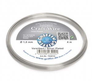 Посеребренная проволока на базе меди Craft Wire 1мм виток 4м Посеребренная проволока на базе меди Craft Wire 1мм виток 4м