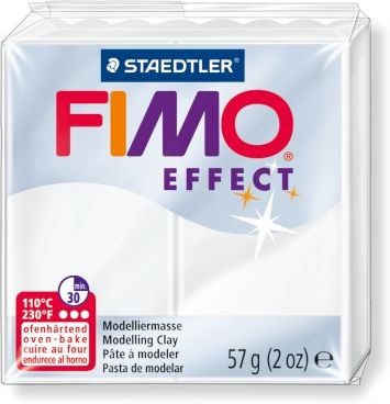 Полимерная глина FIMO Effect 014, белый полупрозрачный, 57г Полимерная глина FIMO Effect 014, белый полупрозрачный, 57г
