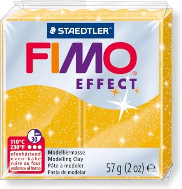 Полимерная глина FIMO Effect 112, золотой с блестками, 57г Полимерная глина FIMO Effect 112, золотой с блестками, 57г