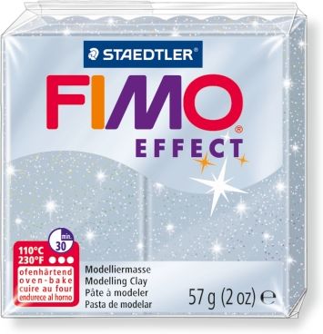 Полимерная глина FIMO Effect 812, серебряная с блестками, 57г Полимерная глина FIMO Effect 812, серебряная с блестками, 57г