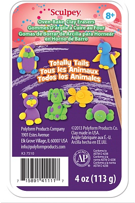    Sculpey Eraser Clay Set, Totally tails 113