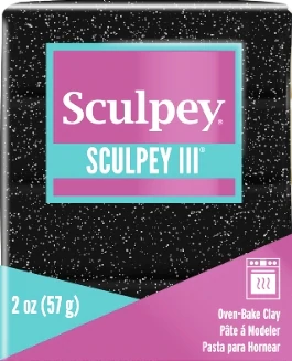 Полимерная глина Sculpey III 541 (черный с блестками) 57г Полимерная глина Sculpey III 541 (черный с блестками) 57г