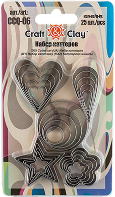 Набор каттеров Craft&Clay (5x5 шт) Набор каттеров Craft&Clay (5x5 шт)